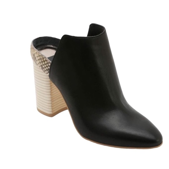 Dolce Vita Renly Mules in Onyx Leather 8 - Picture 1 of 10